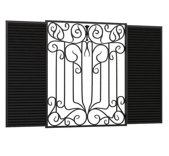 Ставни с решеткой