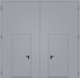 Промышленные ворота с двумя калитками №2