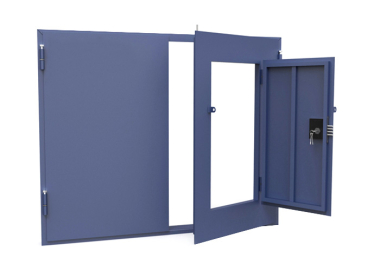 Гаражные ворота с калиткой №12