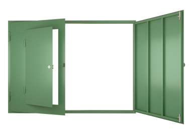 Гаражные ворота с дверью №8