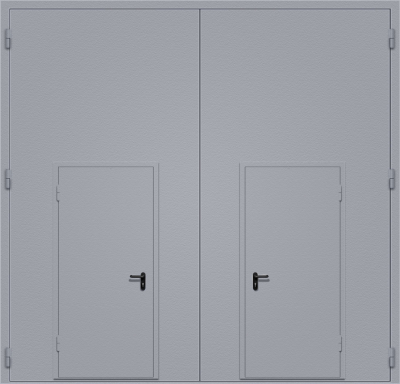 Промышленные ворота с двумя калитками №2