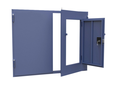 Гаражные ворота с калиткой №12